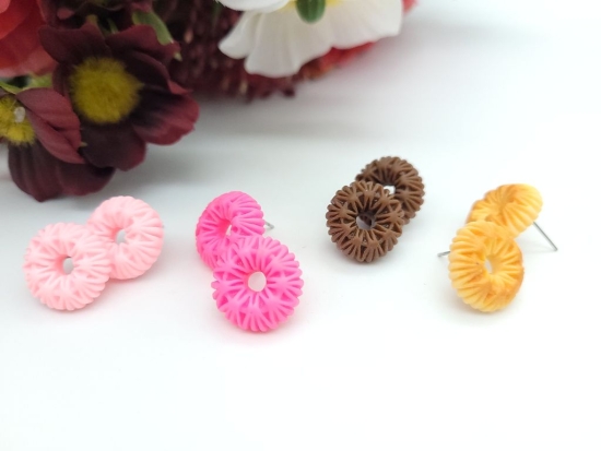 Preview: bunte mini Kuchen Ohrstecker